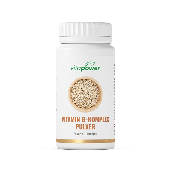 Dose mit Buchweizen-B-Komplex-Pulver