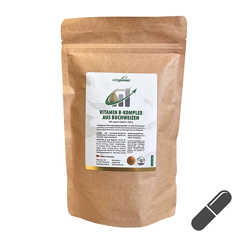 Beutel mit B-Komplex-Kapseln